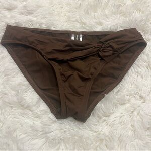 Tommy Bahama Sunkissed Solid Twist Front Hipster Bikini Bottom Size S Brown